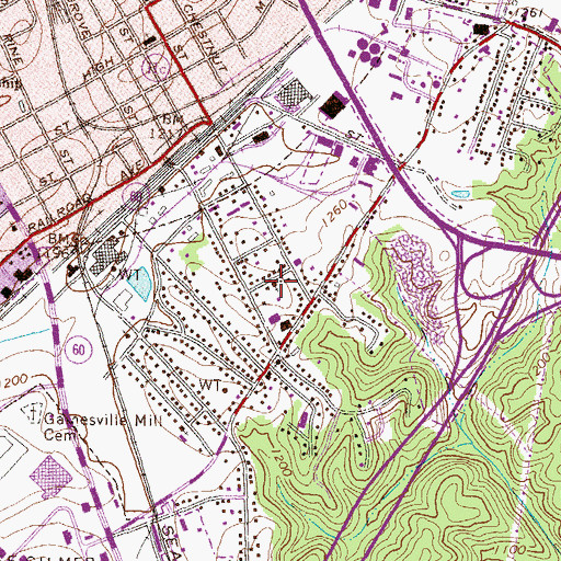 Topographic Map of Jubilee Christian Academy, GA