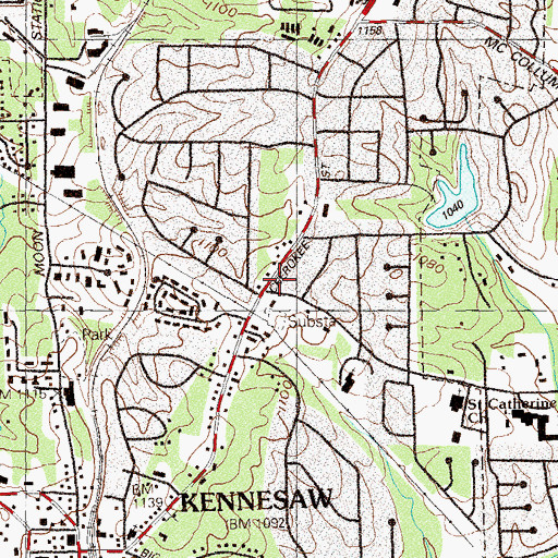 Topographic Map of Montessori AMI Childrens House, GA
