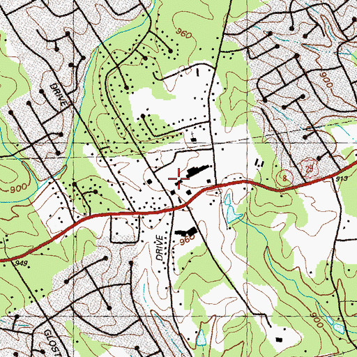 Topographic Map of Murray Grest School, GA