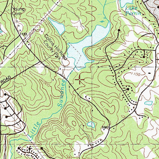 Topographic Map of Oak Meadow Montessori School, GA
