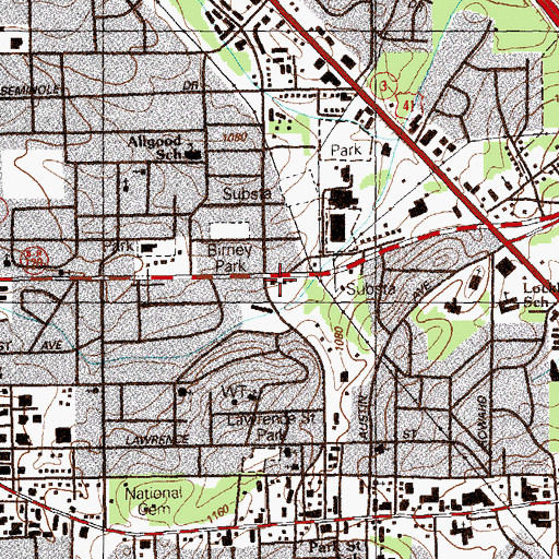 Topographic Map of Covenant Christian Ministries Elementary School, GA