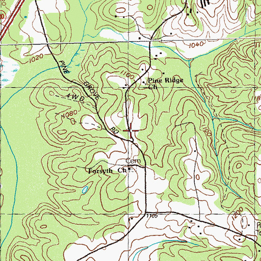 Topographic Map of Atlanta Country Day School, GA