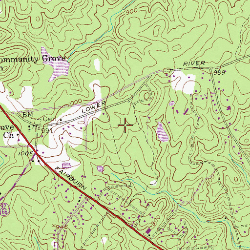 Topographic Map of New Manchester Elementary School, GA