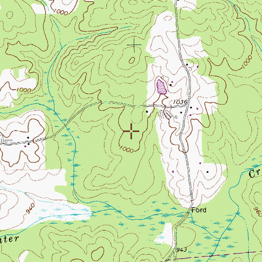 Topographic Map of South Paulding High School, GA