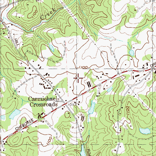 Topographic Map of Avery Elementary School, GA