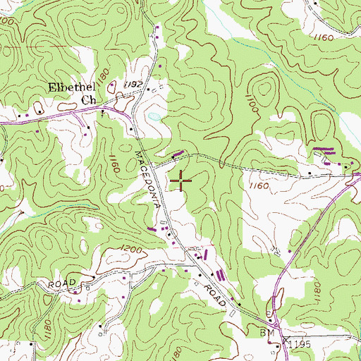 Topographic Map of Creekland Middle School, GA