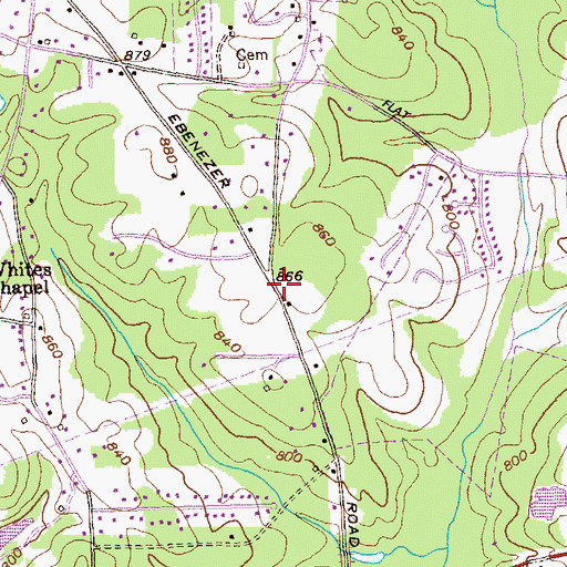 Topographic Map of Peachtree Academy, GA