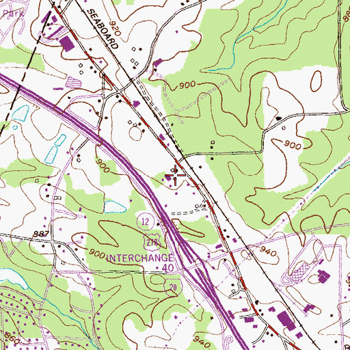 Topographic Map of Philadelphia Christian School, GA