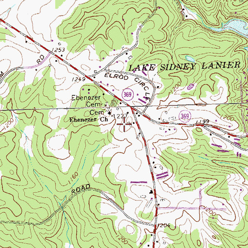 Topographic Map of Cornerstone School, GA