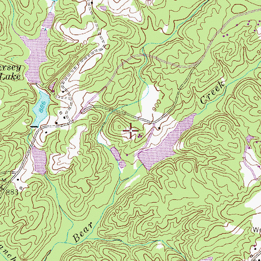 Topographic Map of Inner Harbour School, GA