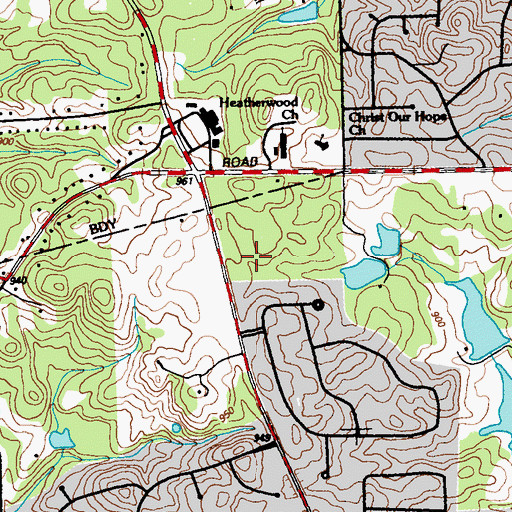 Topographic Map of Our Lady of Mercy Catholic High School, GA