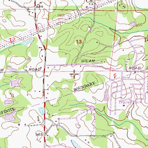 Topographic Map of The Beford School, GA