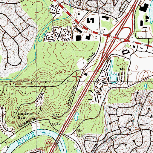 Topographic Map of The Swift School, GA