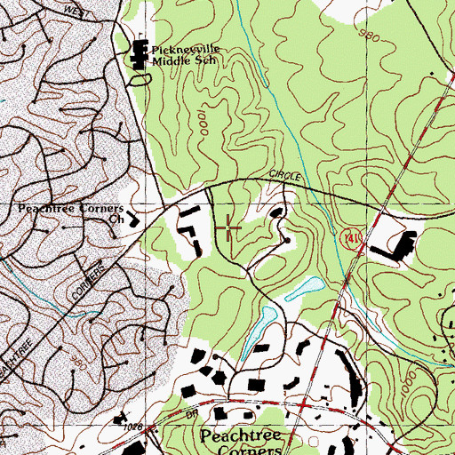 Topographic Map of Cornerstone Christian Academy, GA