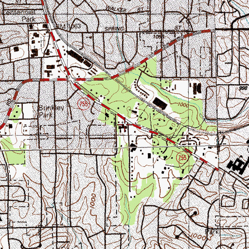 Topographic Map of Covenant Christian School, GA