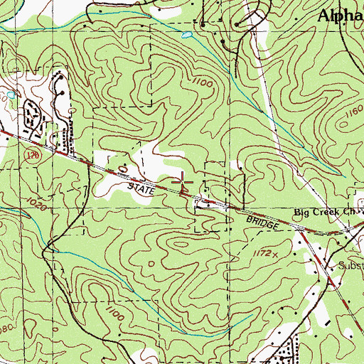Topographic Map of Reinhardt College North Fulton Center, GA