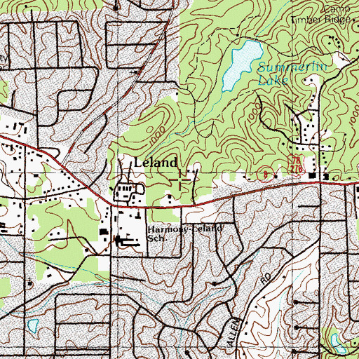 Topographic Map of Lindley Middle School, GA