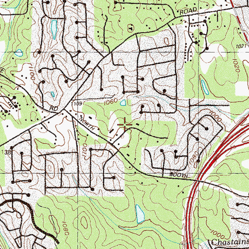 Topographic Map of Palmer Middle School, GA