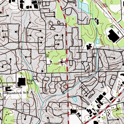 Topographic Map of Victory Christian Academy, GA
