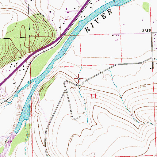 Topographic Map of Missoula Fire Department Station 5, MT
