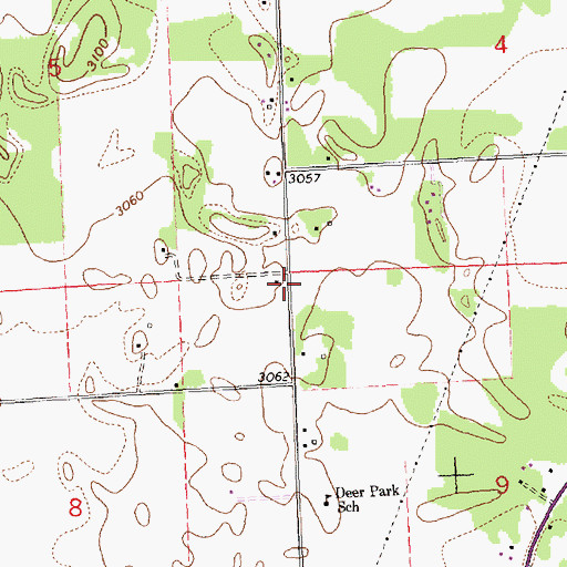 Topographic Map of Bad Rock Volunteer Fire Department Station 2, MT