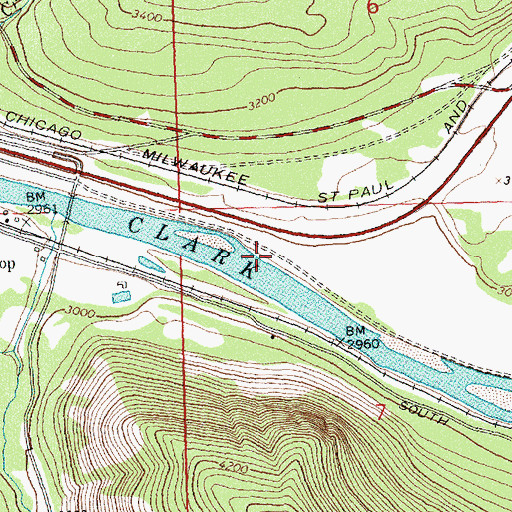 Topographic Map of Frenchtown Rural Fire District Station 5, MT
