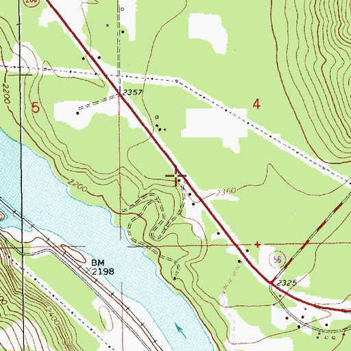 Topographic Map of Noxon Satellite Fire Department, MT