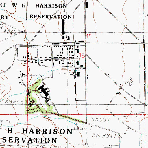 Topographic Map of 1049th Fire Fighting Platoon Fire Station, MT