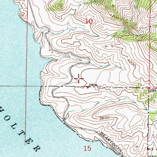 Topographic Map of Wolf Creek - Craig Fire Service Area Station 3, MT