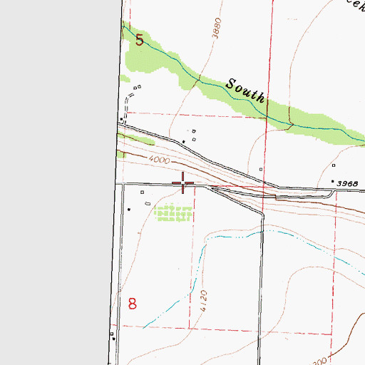 Topographic Map of Stevensville Rural Fire Station, MT