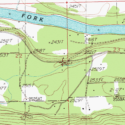 Topographic Map of Thompson Falls Rural Fire Department Station 2, MT