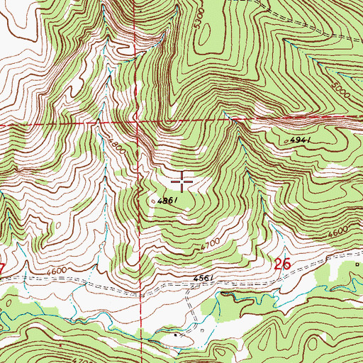 Topographic Map of North Fork and Flatwillow Rural Fire District, MT