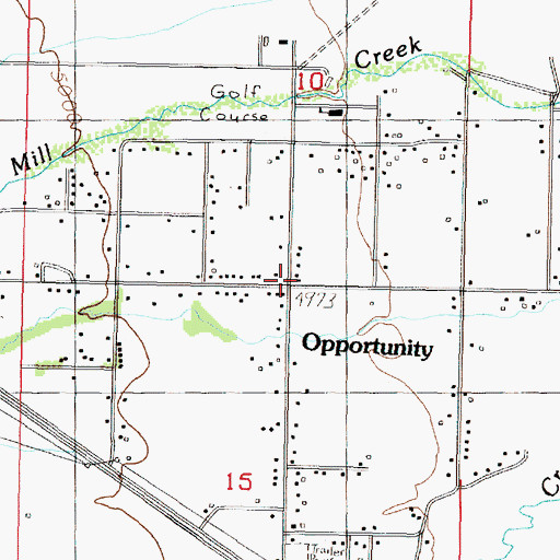 Topographic Map of Opportunity Rural Fire District, MT