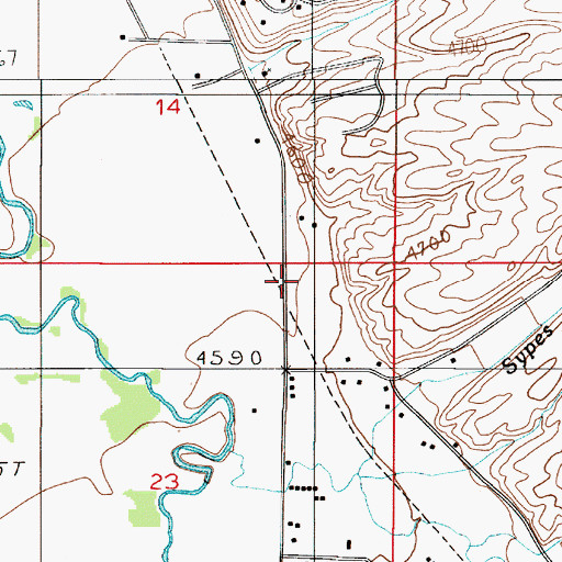 Topographic Map of Central Valley Fire District Station 2, MT