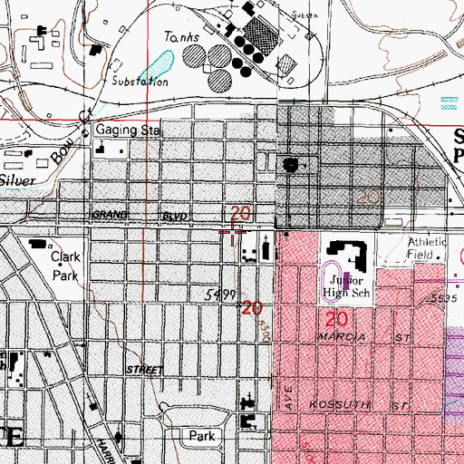 Topographic Map of Race Track Volunteer Fire Department, MT