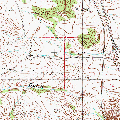 Topographic Map of Montana City Volunteer Fire Department Station 2, MT
