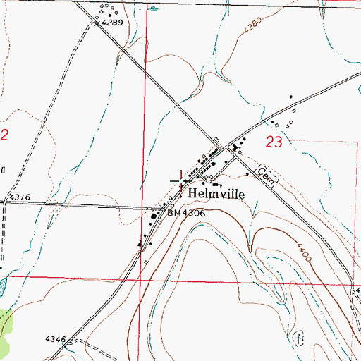 Topographic Map of Helmville Fire Department, MT