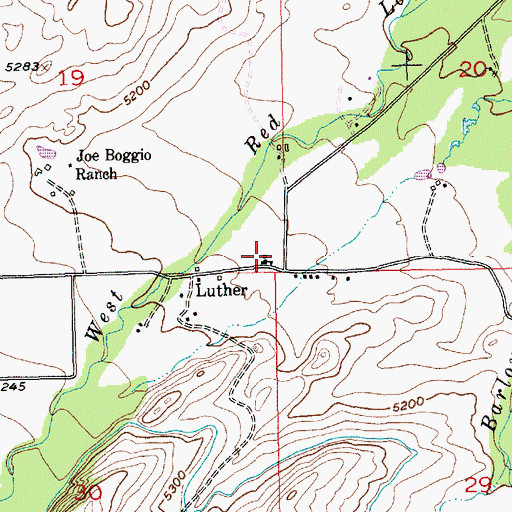 Topographic Map of Red Lodge Rural Fire District 7 Luther Station, MT