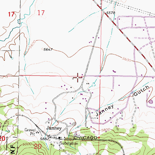 Topographic Map of Terra Verde Heights Volunteer Fire Station, MT