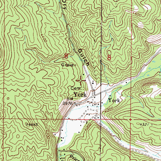 Topographic Map of York Volunteer Fire Department, MT