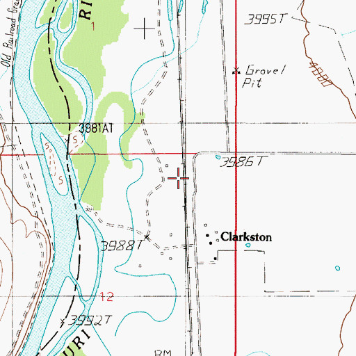 Topographic Map of Clarkston Fire Service Area Station, MT