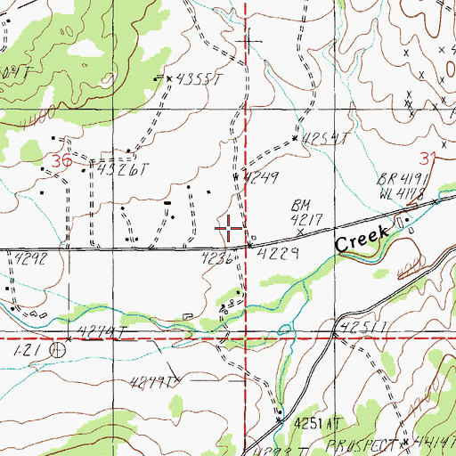 Topographic Map of Baxendale Rural Fire District, MT