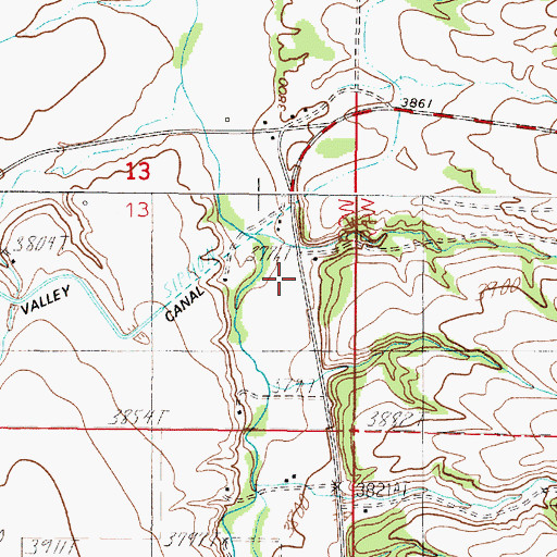 Topographic Map of Tri - Lakes Volunteer Fire Department Station 3, MT