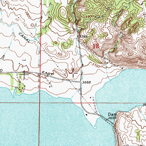 Topographic Map of Tri - Lakes Volunteer Fire Department Station 1, MT