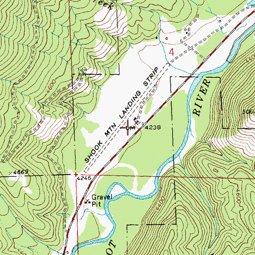 Topographic Map of West Fork Volunteer Fire Department and Quick Response Unit, MT