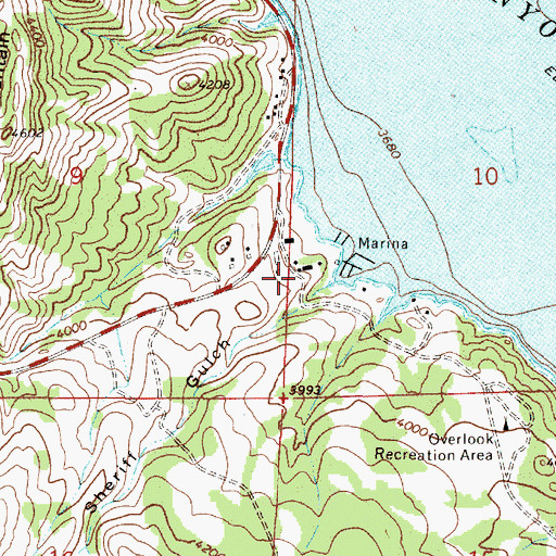 Topographic Map of Tri - Lakes Volunteer Fire Department Station 4, MT