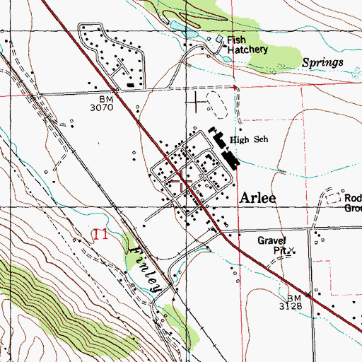 Topographic Map of Arlee Volunteer Fire Department, MT