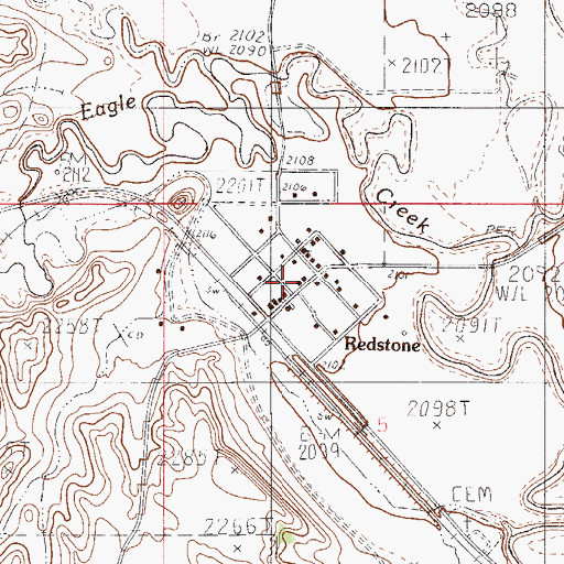Topographic Map of Redstone Rural Fire District, MT