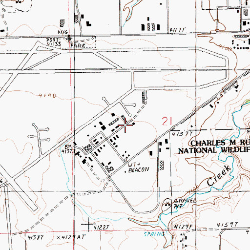 Topographic Map of Bureau of Land Management Fire Dispatch, MT