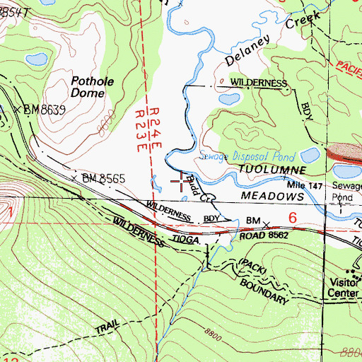 Topographic Map of Budd Creek, CA